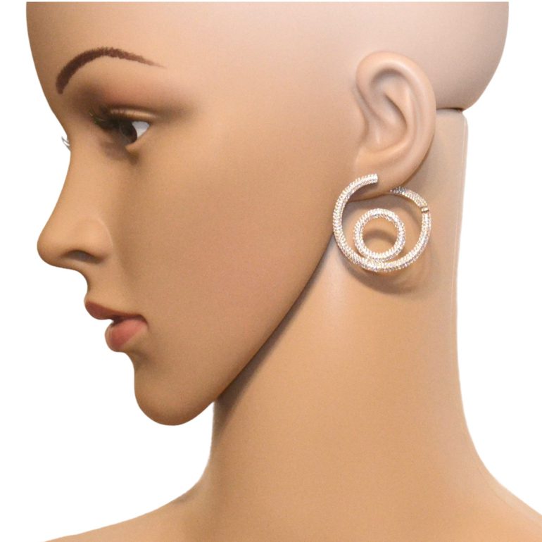 sterling silver earrings with cubic zirconia