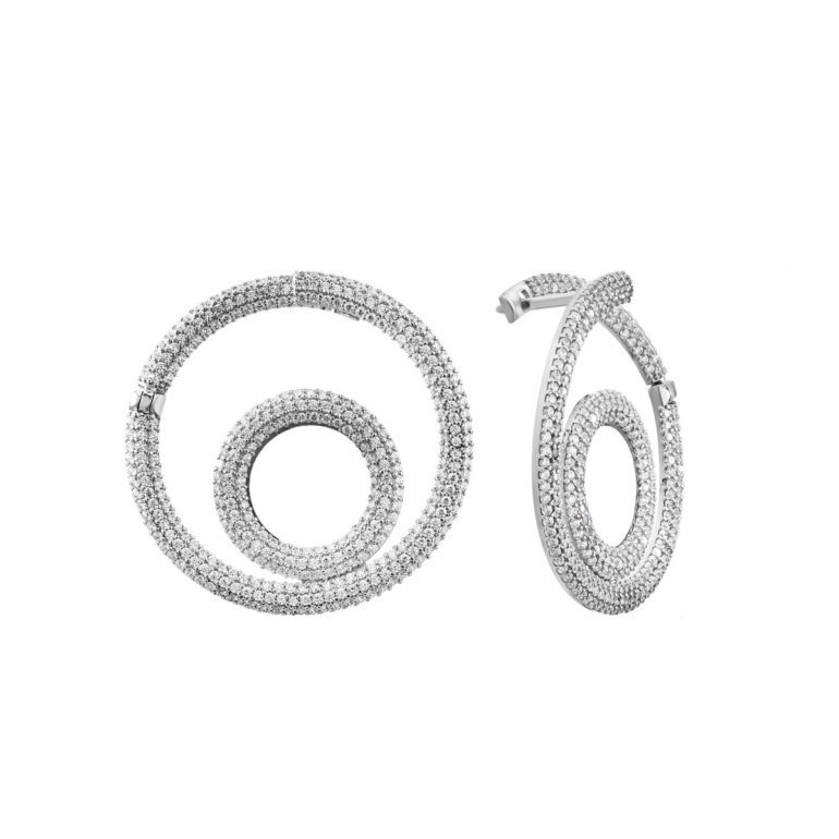 sidabriniai auskarai su cirkoniu