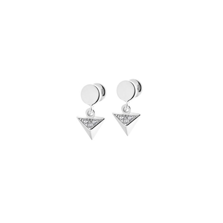 sterling silver earrings with fianits