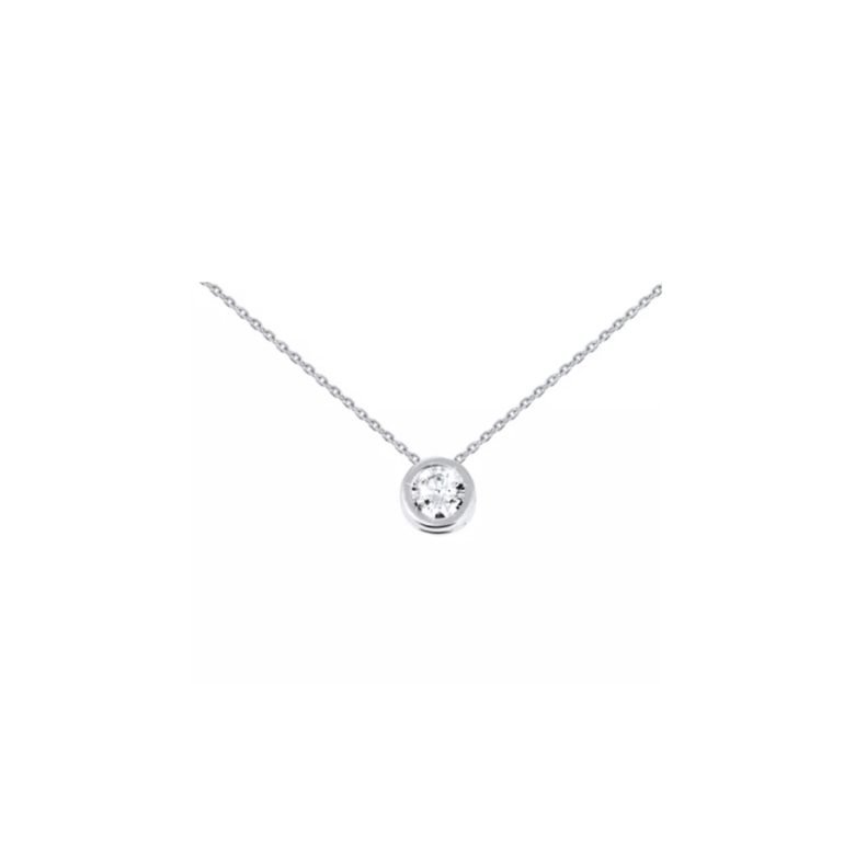 sterling silver necklace with cubic zirconia