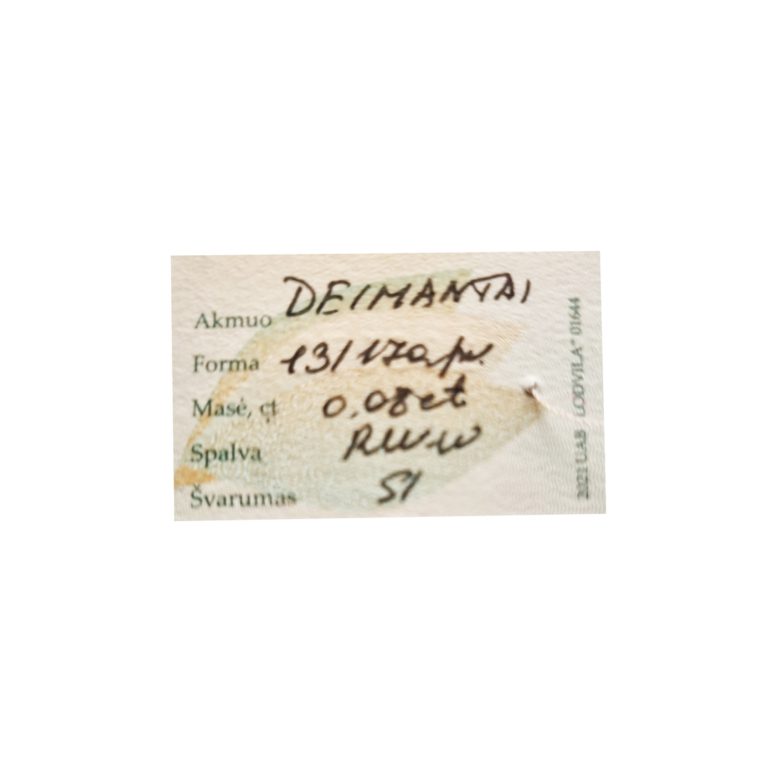 Balto Aukso Žiedas Su Deimantais