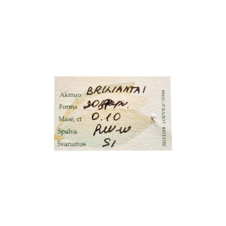 Balto Aukso Žiedas Su Deimantais