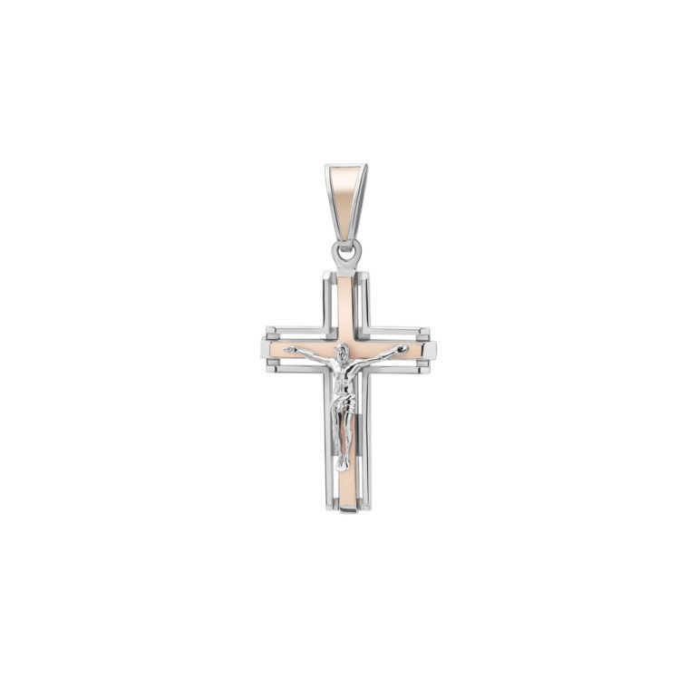 gold plated sterling silver pendant - cross