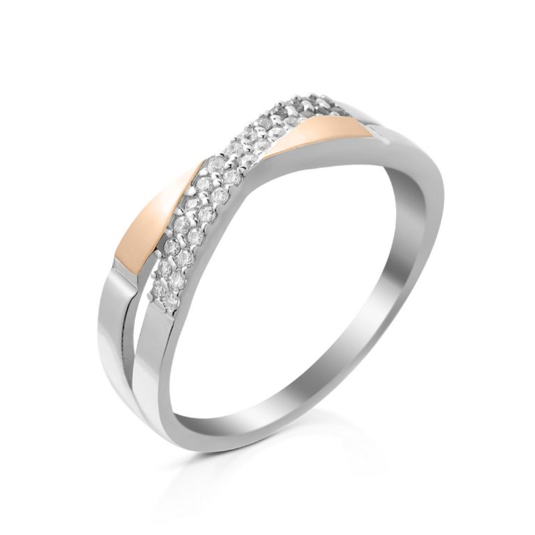 Gold Plated Sterling Silver Ring With Cubic Zirconia
