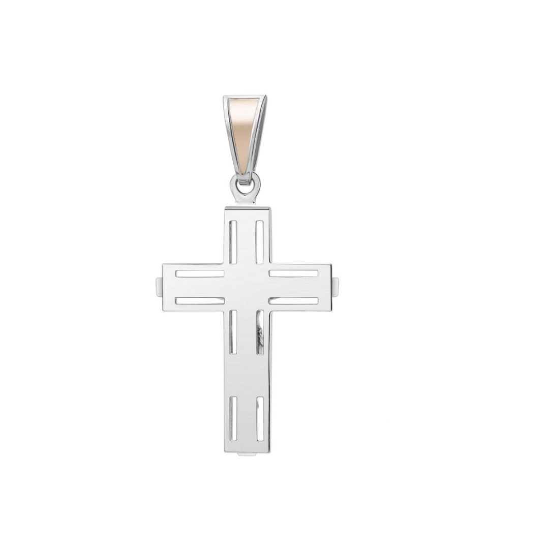 gold plated sterling silver pendant - cross