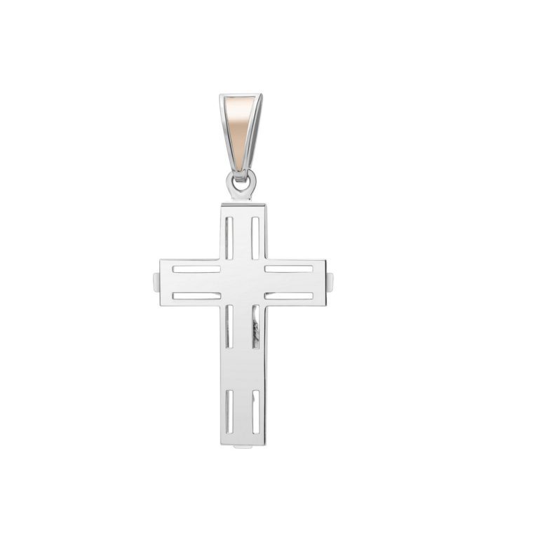 gold plated sterling silver pendant - cross