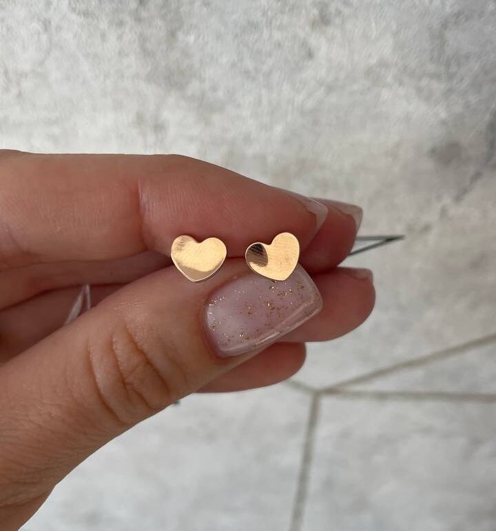 Gold Plated Sterling Silver Earrings - Hearts