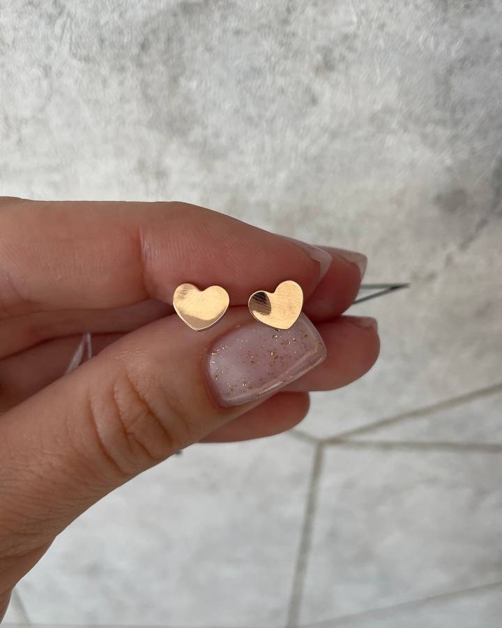 Gold Plated Sterling Silver Earrings - Hearts
