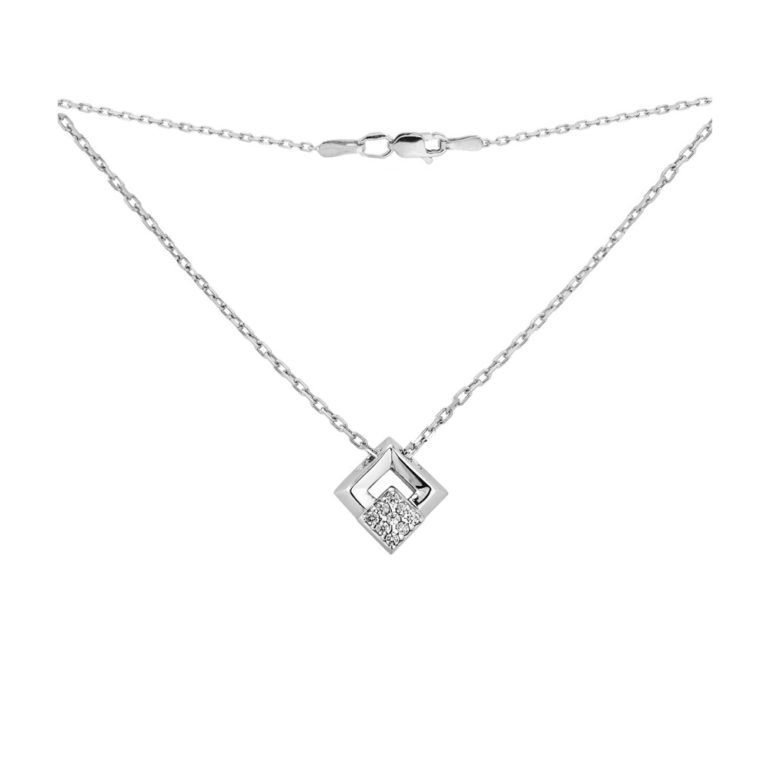 sterling silver pendant with cubic zirconia