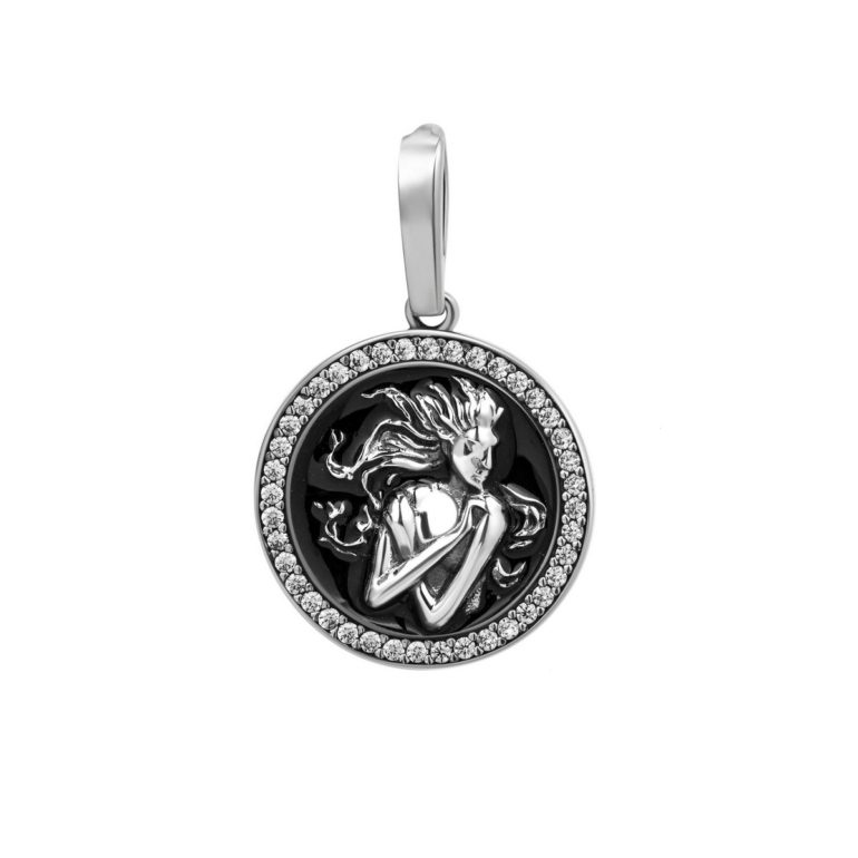 sterling silver pendant zodiac sign virgo