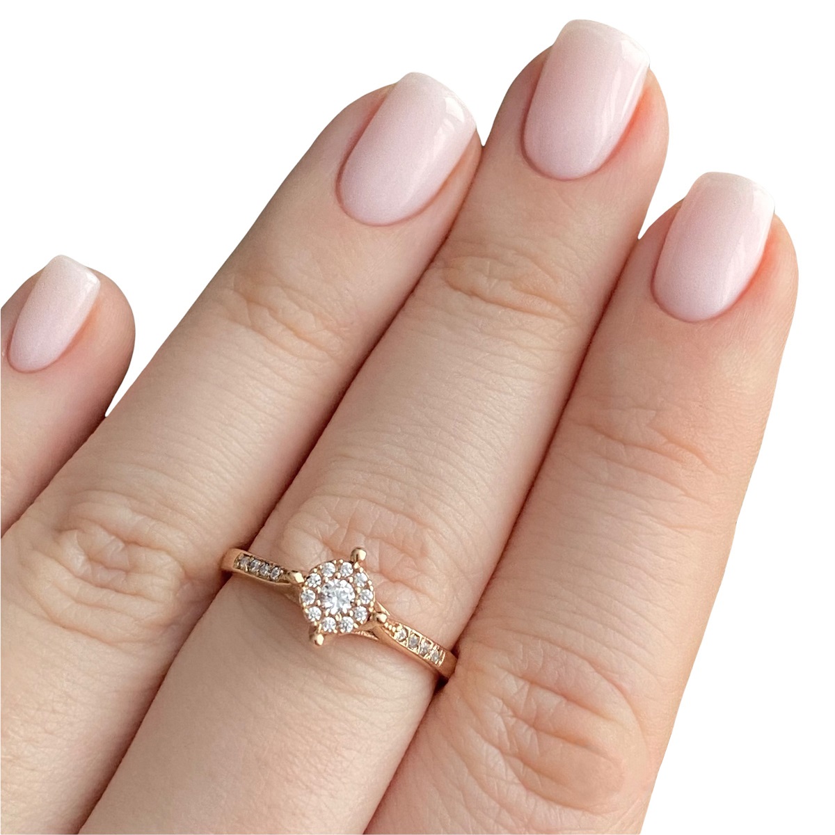 Rose Gold Ring With Cubic Zirconia