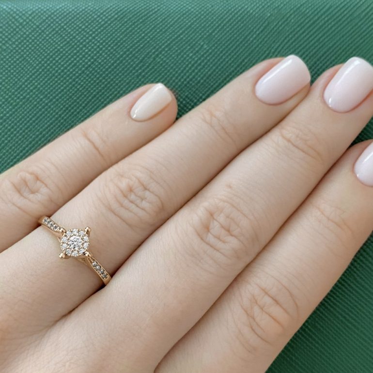 Rose Gold Ring With Cubic Zirconia