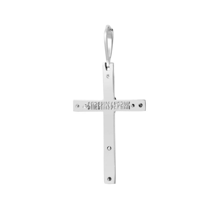 Sidabrinis Kryželis Su Auksinėmis Plokštelėmis Ir Cirkoniu