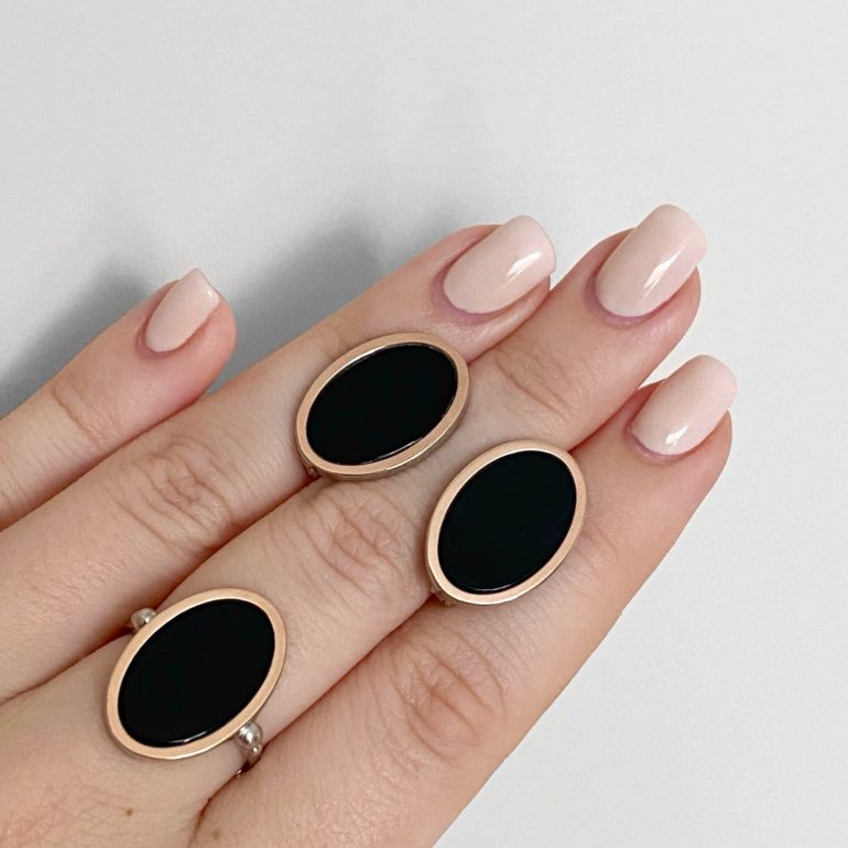 gold plated sterling silver earrings with onyx