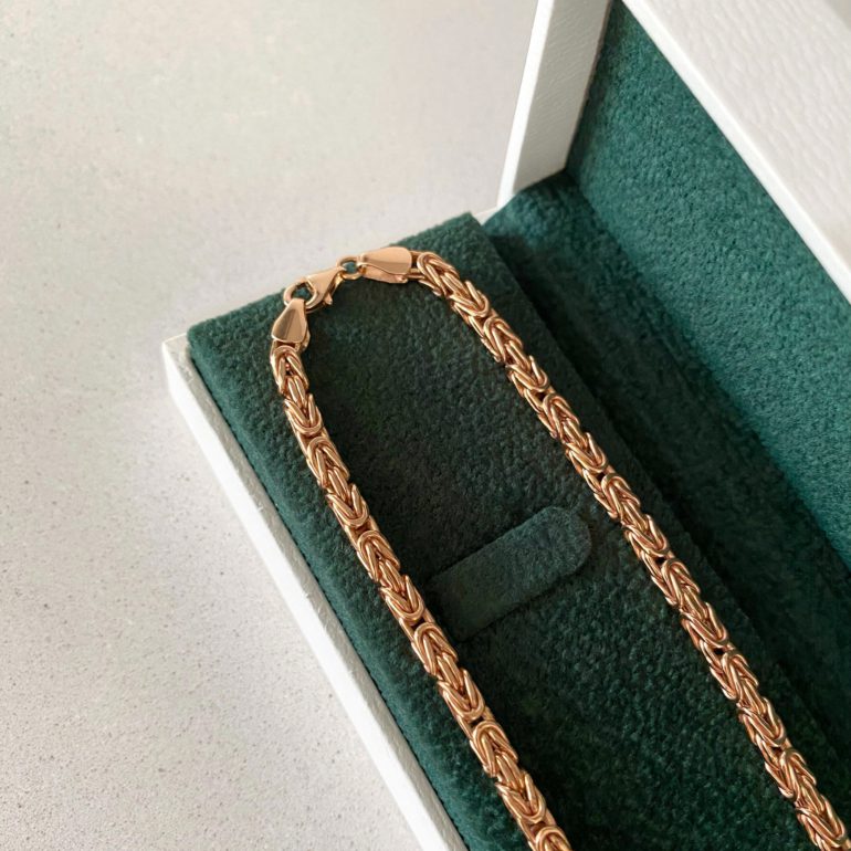 14ct Rose gold chain "Python"