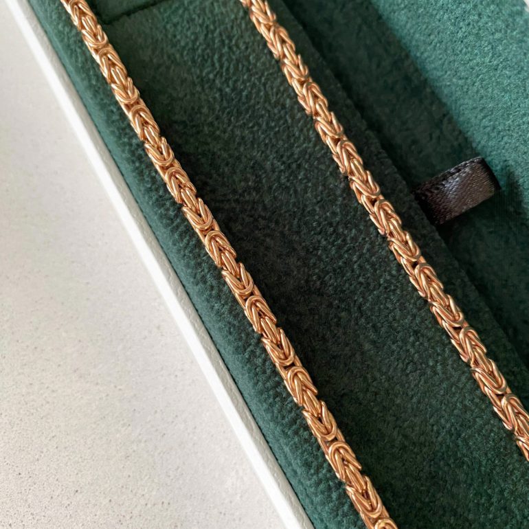 14ct Rose gold chain "Python"