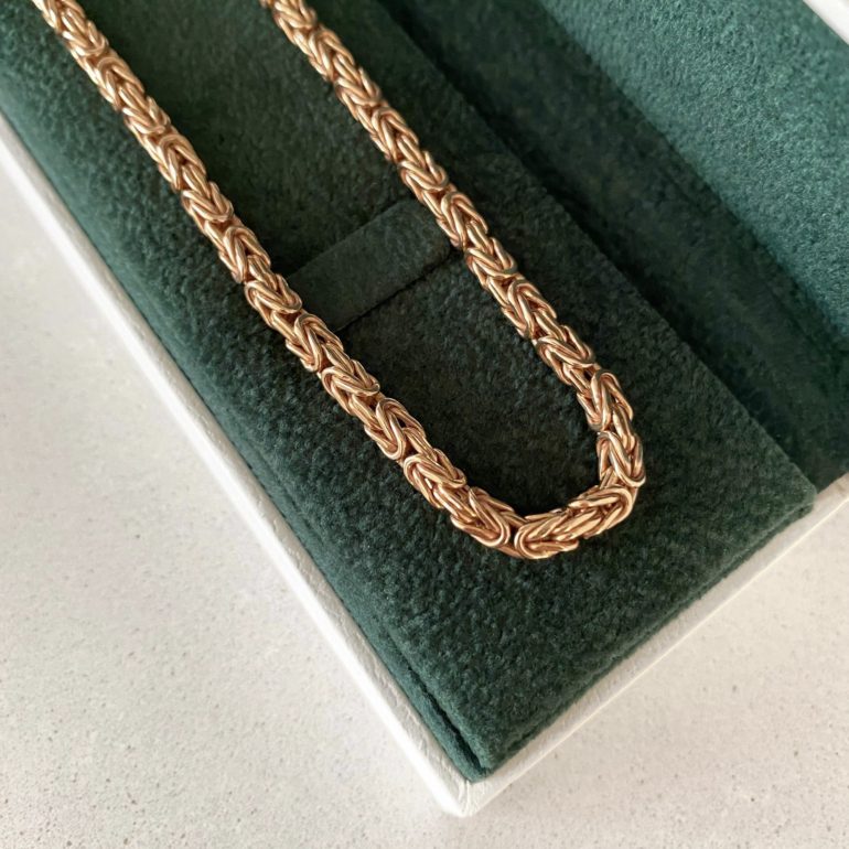 14ct Rose gold chain "Python"
