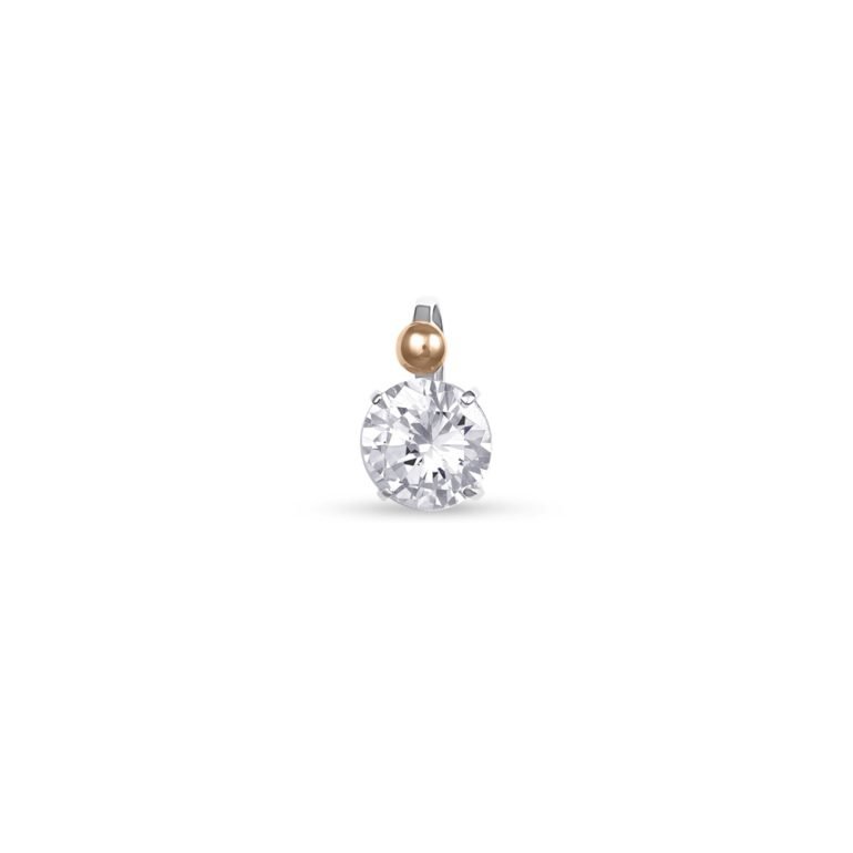 gold plated sterling silver pendant with cubic zirconia