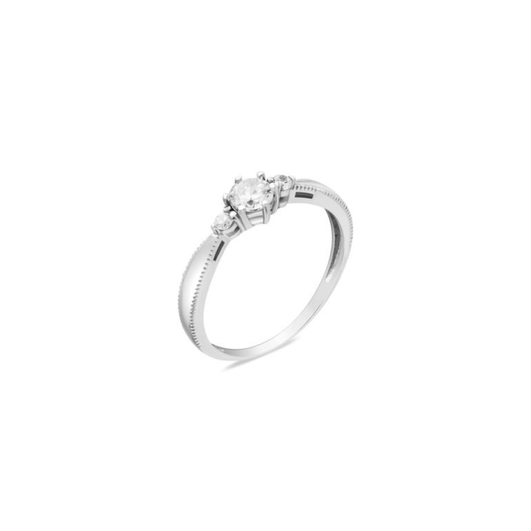 Elegantiškas sidabrinis žiedas su cirkoniu