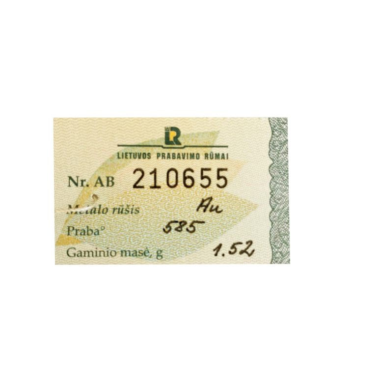 Balto Aukso Žiedas Su Rubinais Ir Deimantais