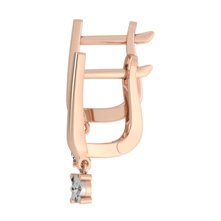 Rose Gold Earrings With Diamonds