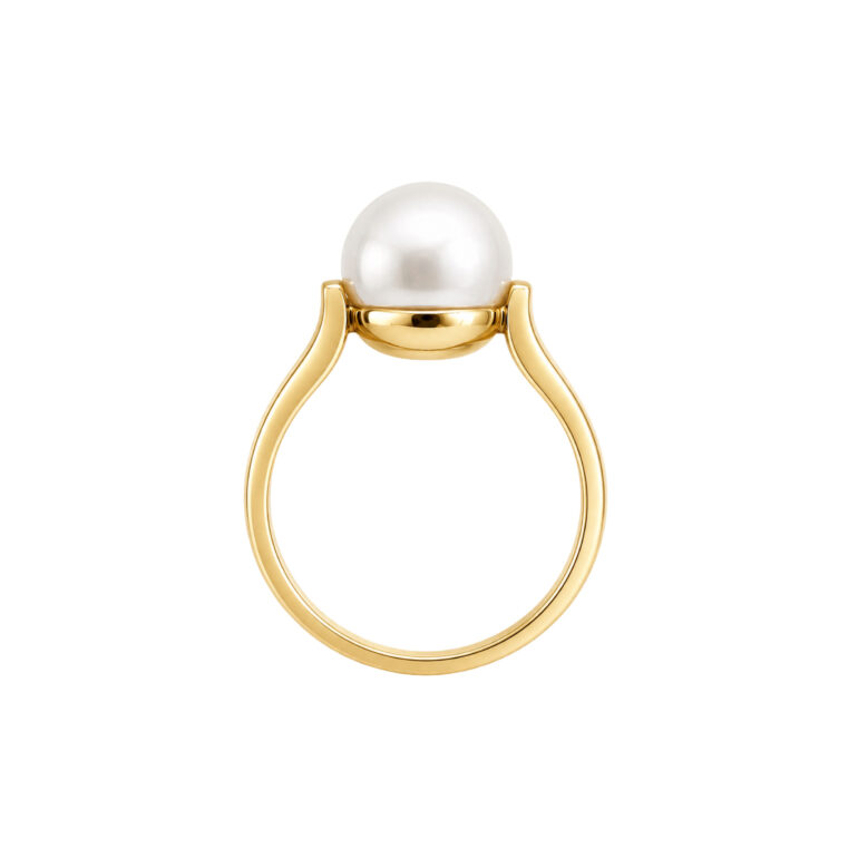 Yellow Gold Ring With Cultivated Pearl