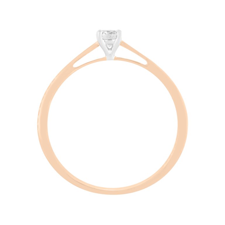 Auksinis žiedas su deimantu