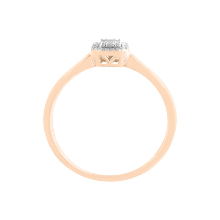 rose gold ring with diamonds