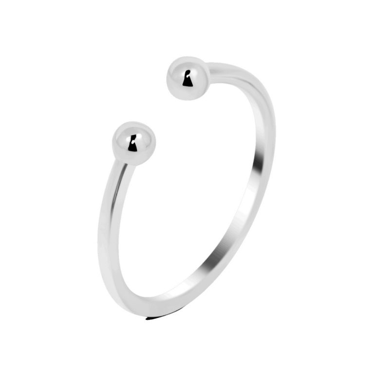 minimalistic sterling silver open ring