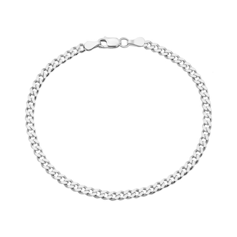 sidabrinė apyrankė curb klasikinė