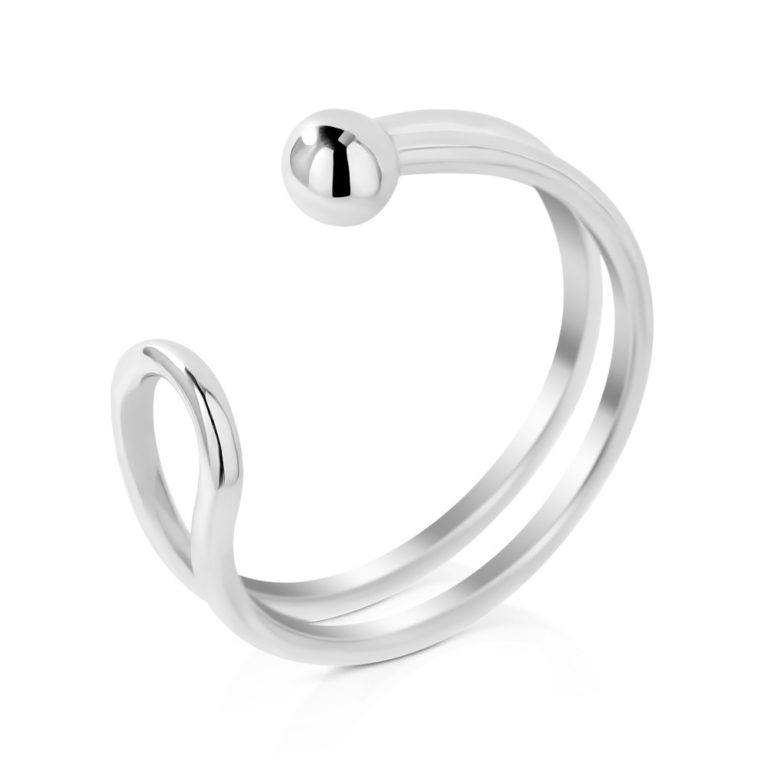 minimalistic sterling silver open ring