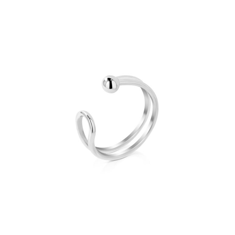 minimalistic sterling silver open ring