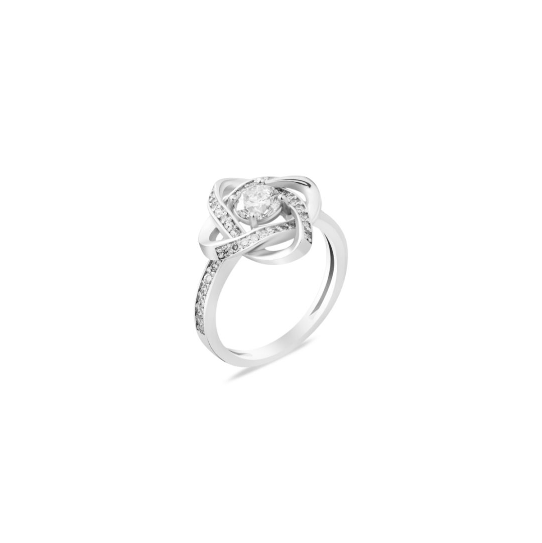 sterling silver ring with cubic zirconia