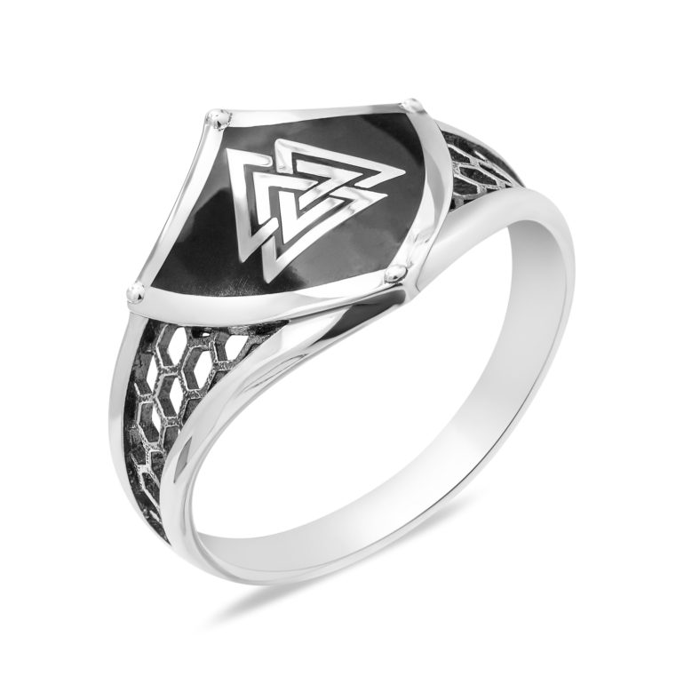 sterling silver ring with enamel