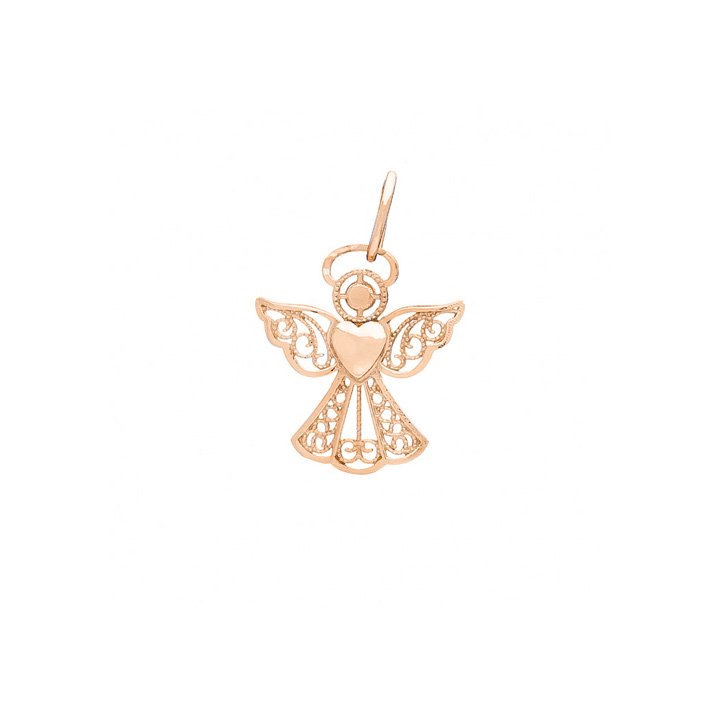 rose gold angel pendant