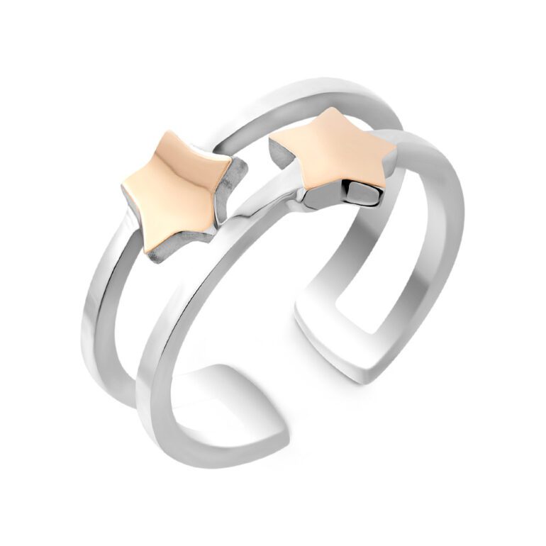 gold plated sterling silver ring stars