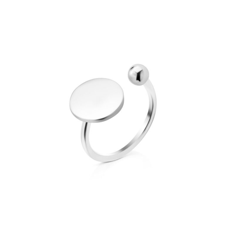 minimalistic sterling silver open ring