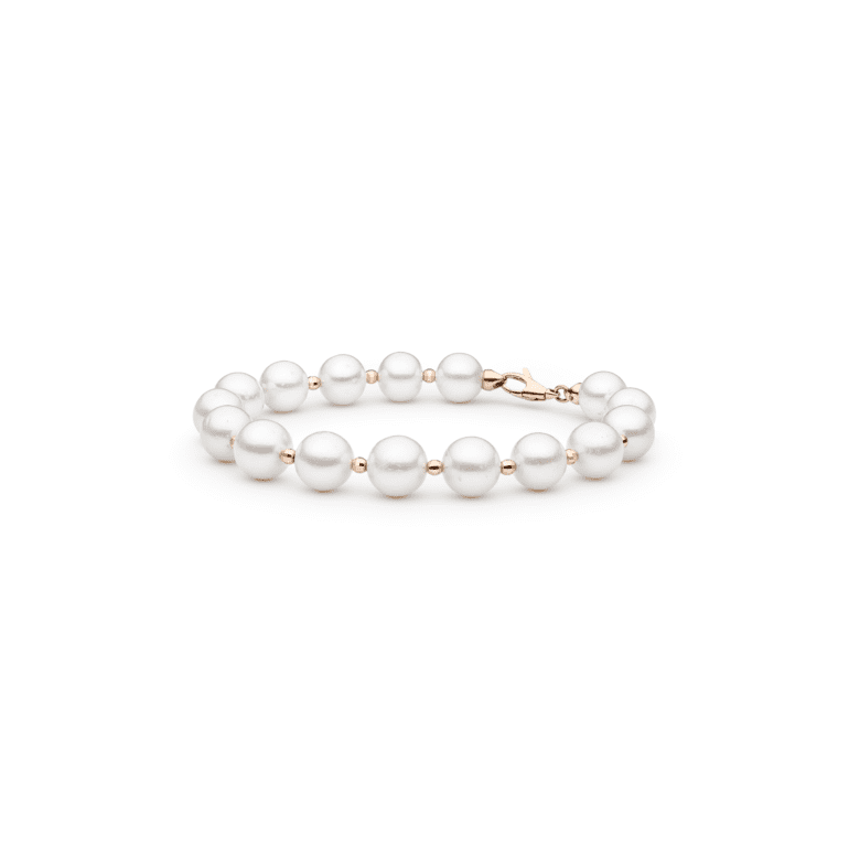 rose gold pearl bracelet
