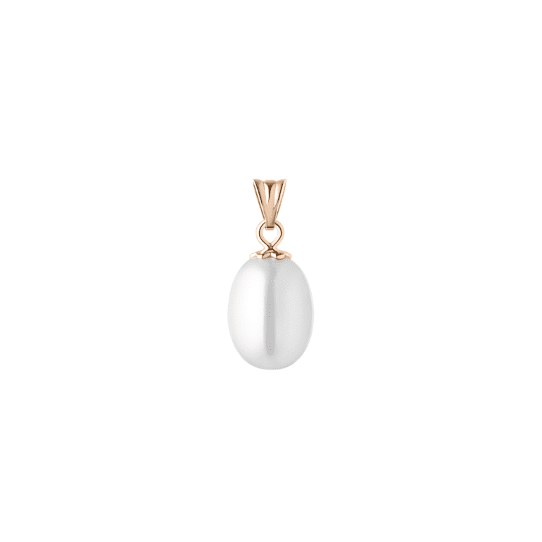 rose gold pendant with pearl