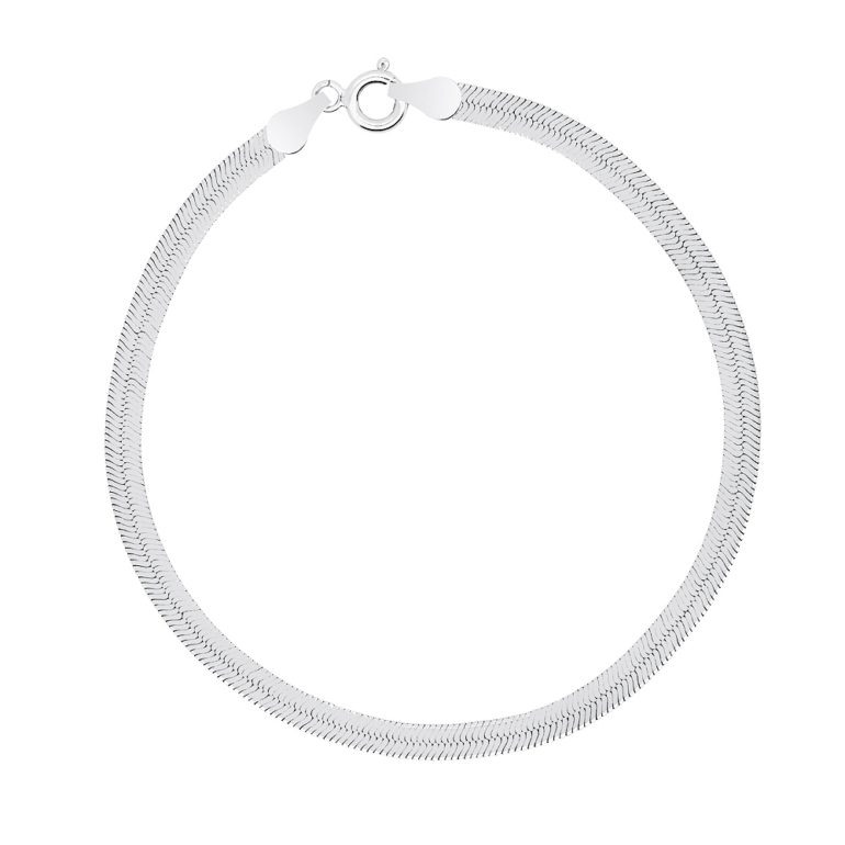 Sidabrinė apyrankė "Snake" pynimas "Gyvatėlė" plokščia