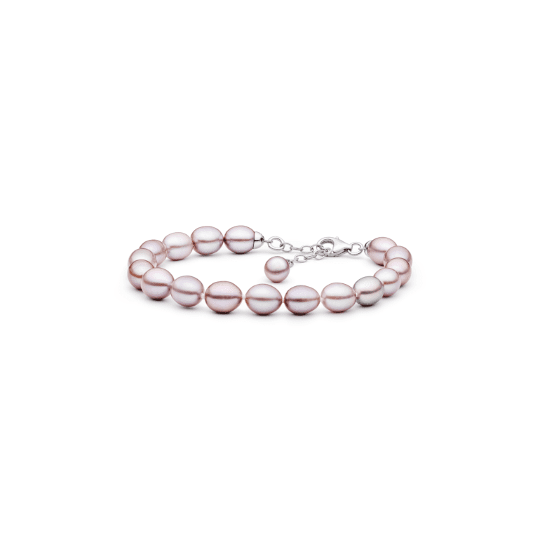 sterling silver bracelet with lavender pearls