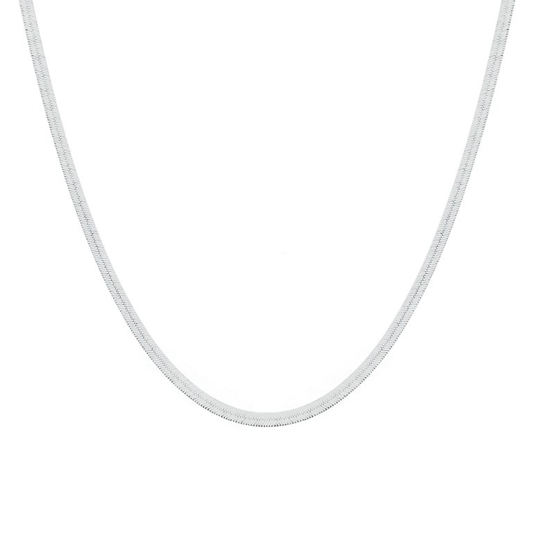 sterling silver chain flat snake