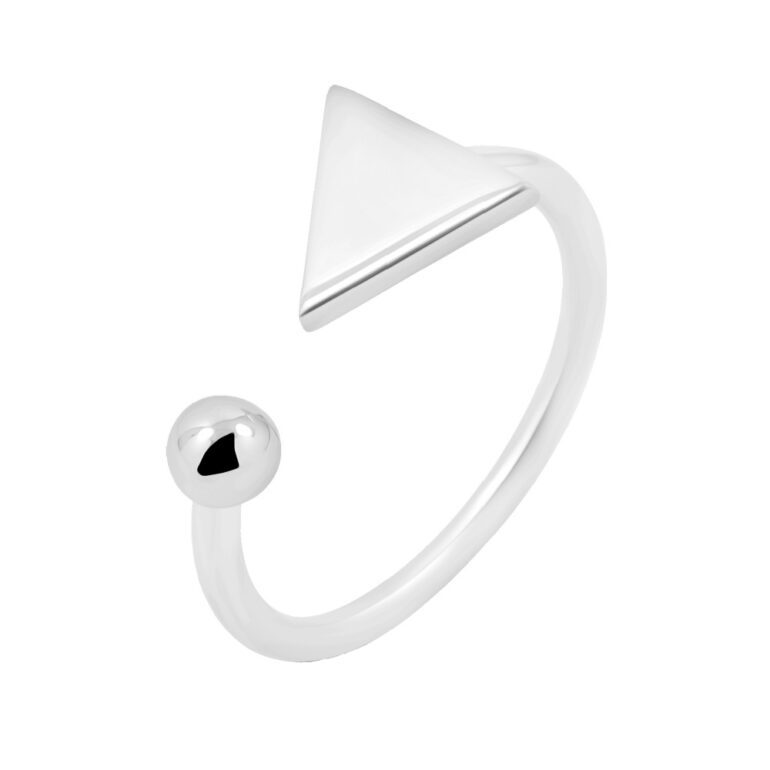 minimalistic sterling silver open ring