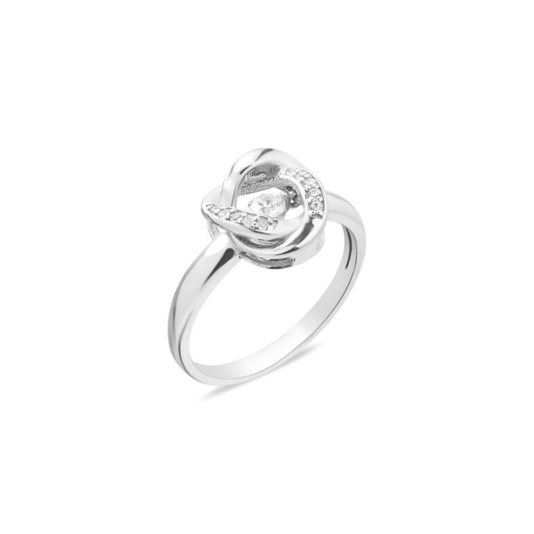 sterling silver ring with cubic zirconia