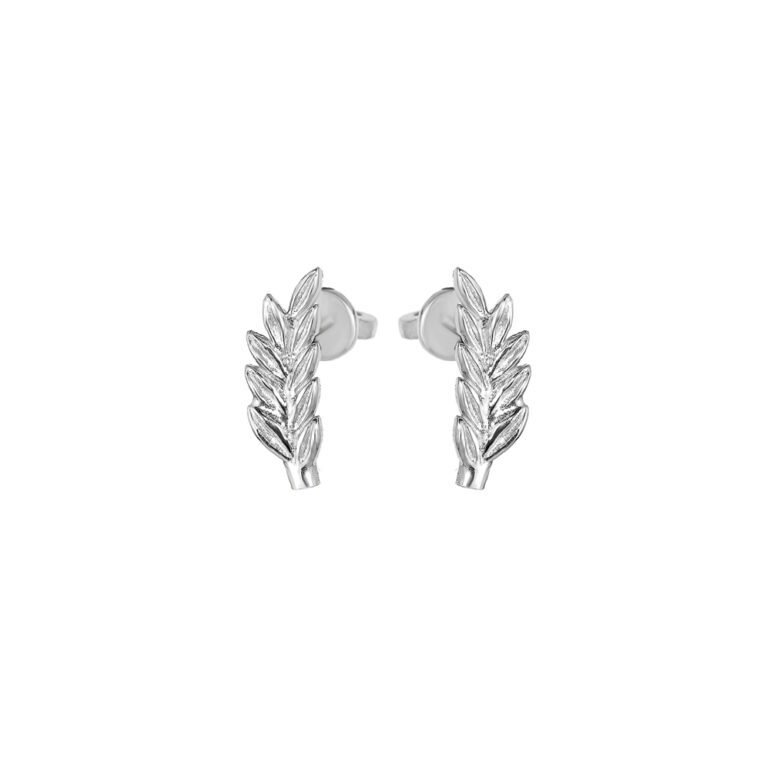 sterling silver stud earrings feathers