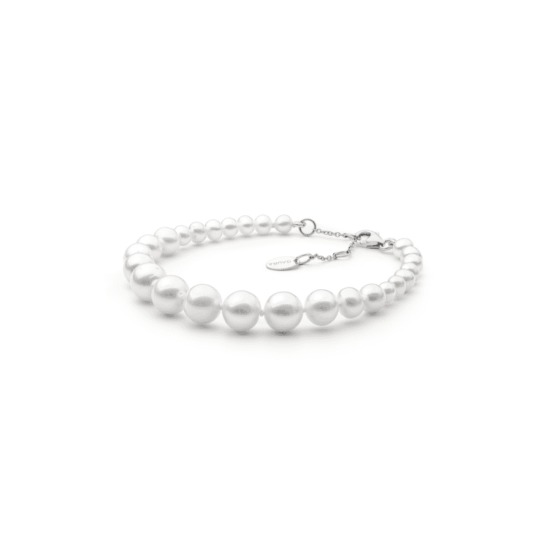sterling silver white pearl bracelet