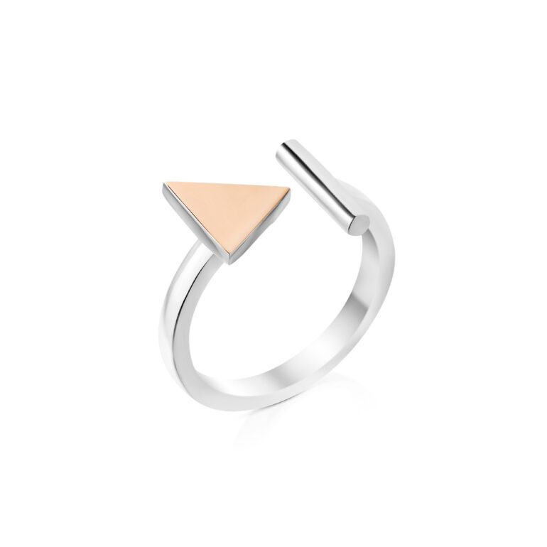 a minimalistic gold plated sterling silver open ring