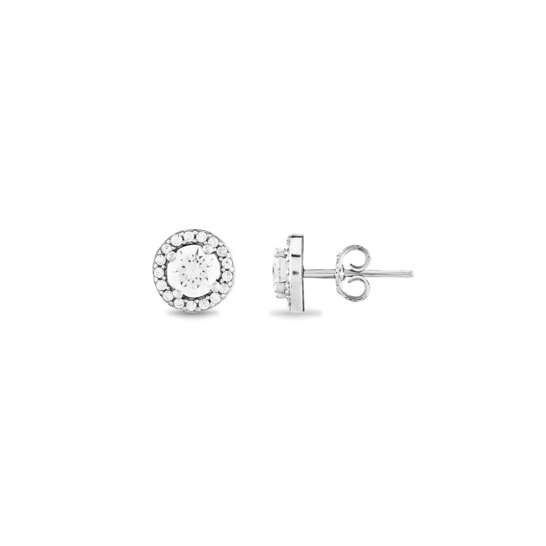 Sterling Silver Earrings With Cubic Zirconia
