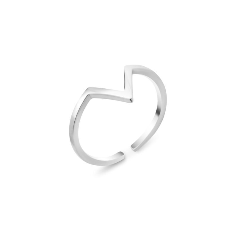 minimalistic sterling silver open ring