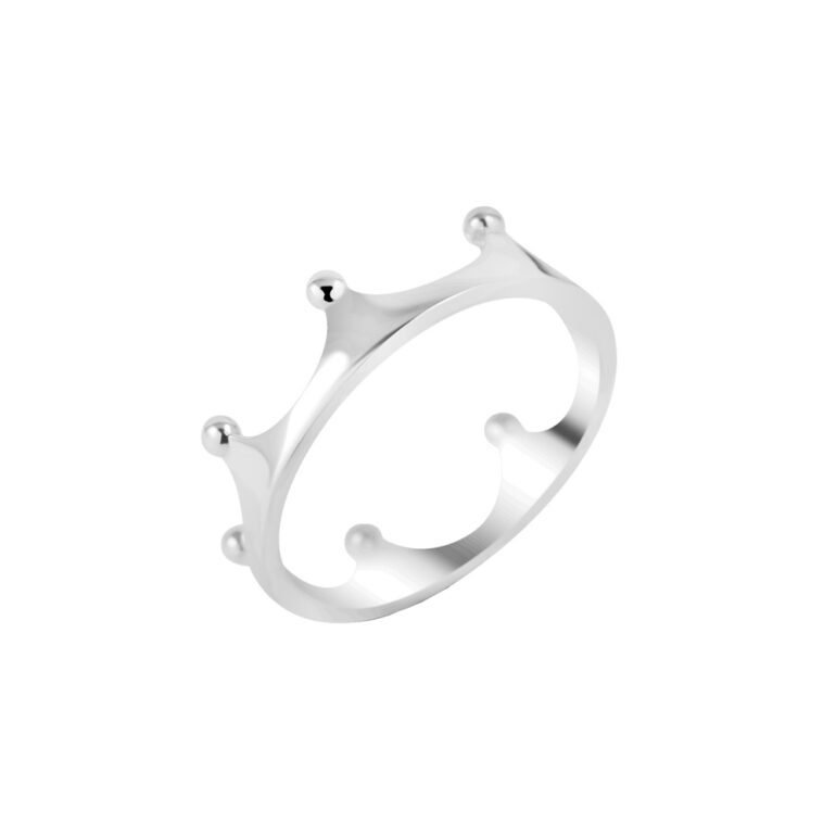 Minimalistinis sidabrinis žiedas - karūna